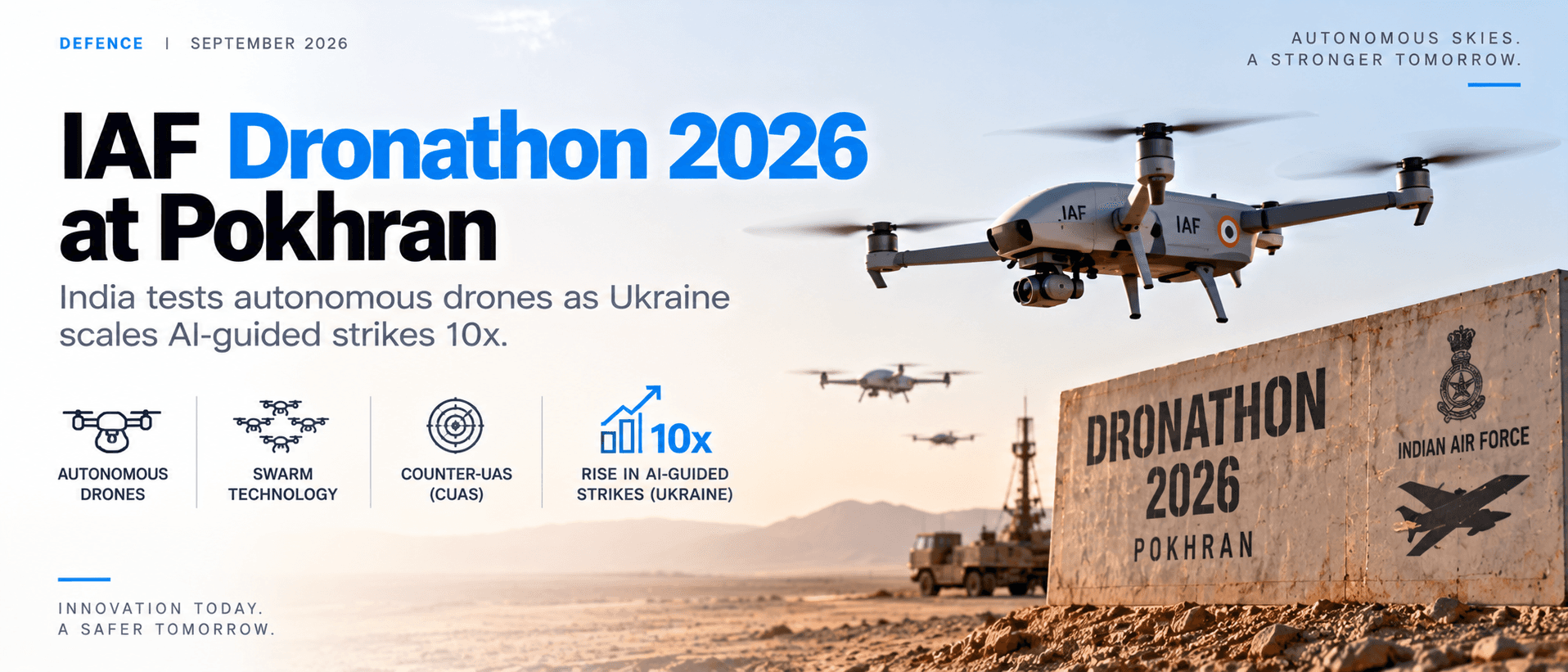 IAF Launches "Dronathon 2026" at Pokhran as Ukraine Scales AI-Guided Drone Strikes